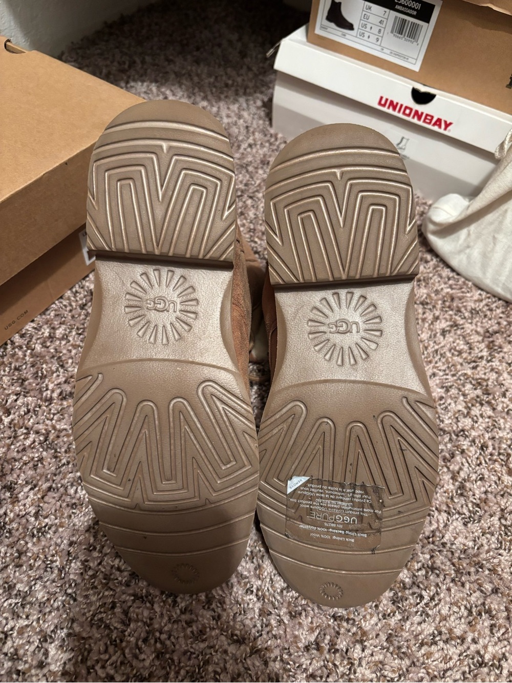 Women’s UGG Lace-Up Boots - Tan - Picture 3 of 3
